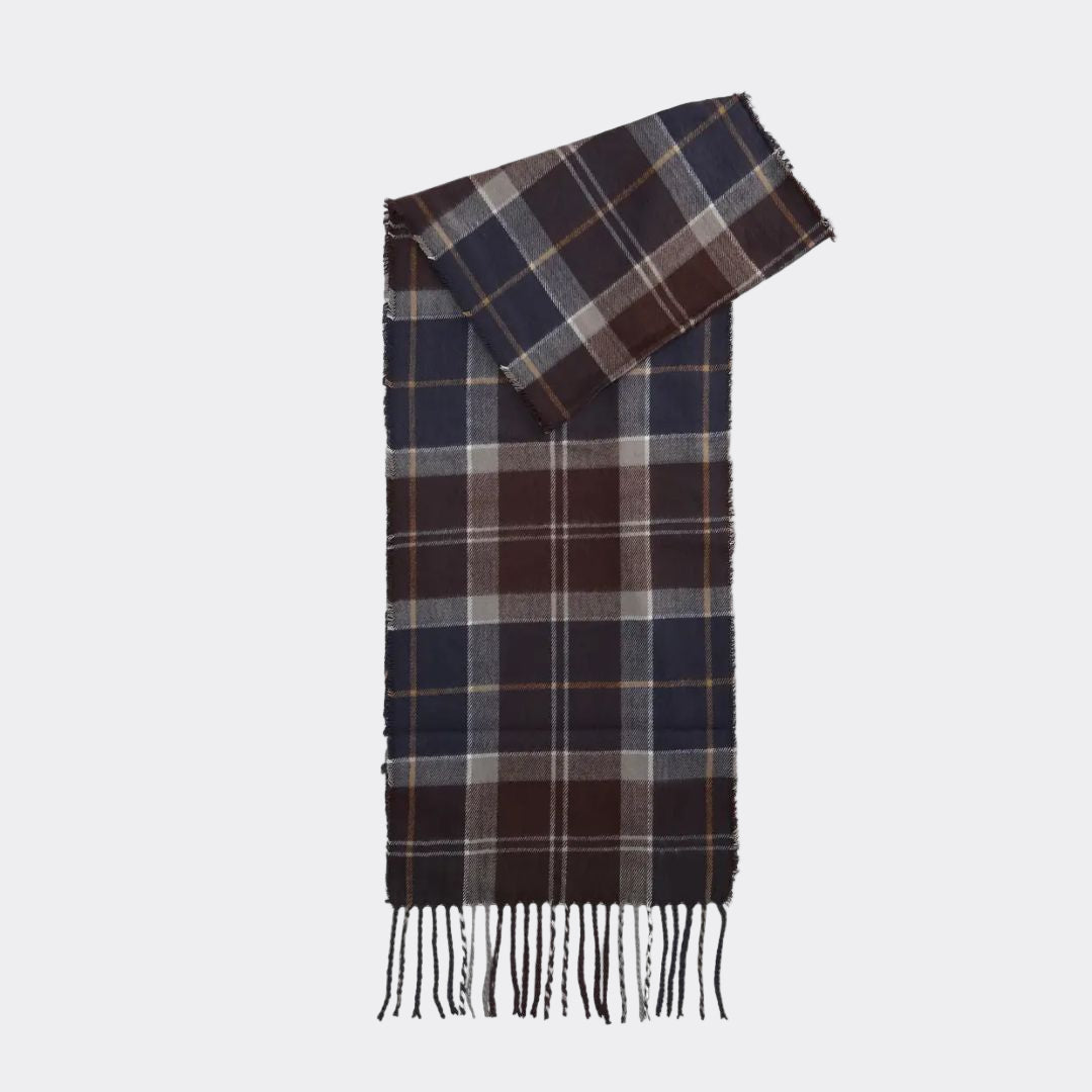 Barbour Swinton Beanie & Galingale Scarf Gift Set in Midnight Oak