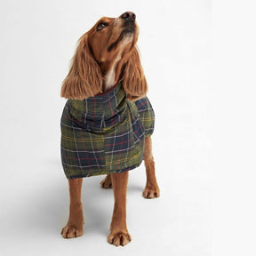 Barbour Tartan Dog Drying Robe in Classic Tartan