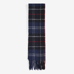 Barbour Tartan Lambswool Scarf in Navy & Red