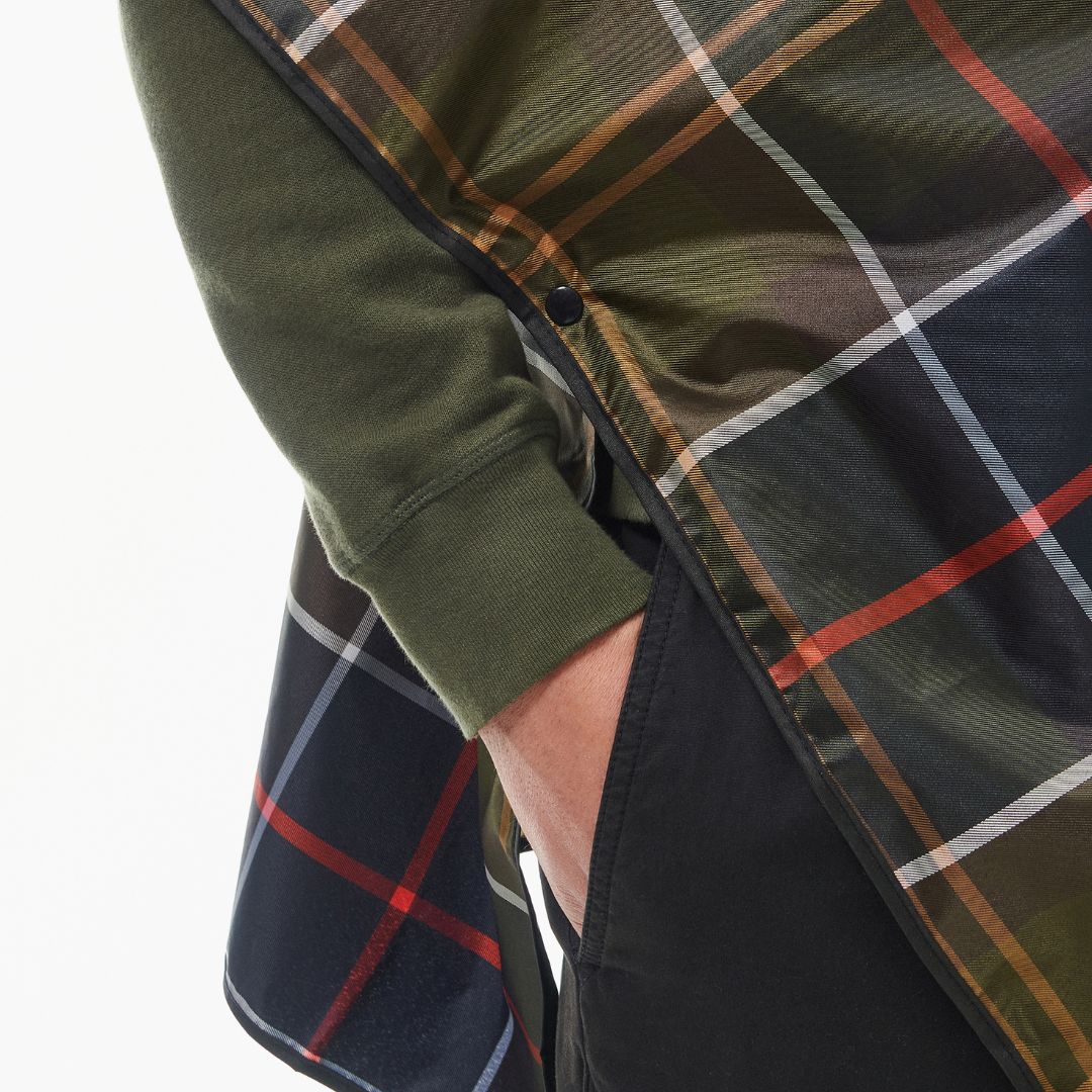 Barbour Tartan Showerproof Poncho in Classic Tartan