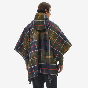 Barbour Tartan Showerproof Poncho in Classic Tartan