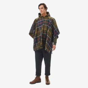 Barbour Tartan Showerproof Poncho in Classic Tartan