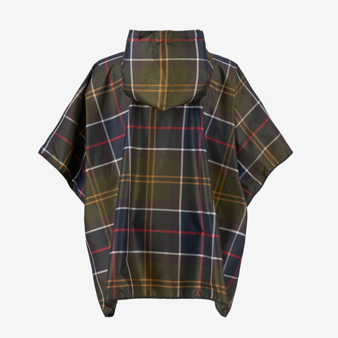 Barbour Tartan Showerproof Poncho in Classic Tartan