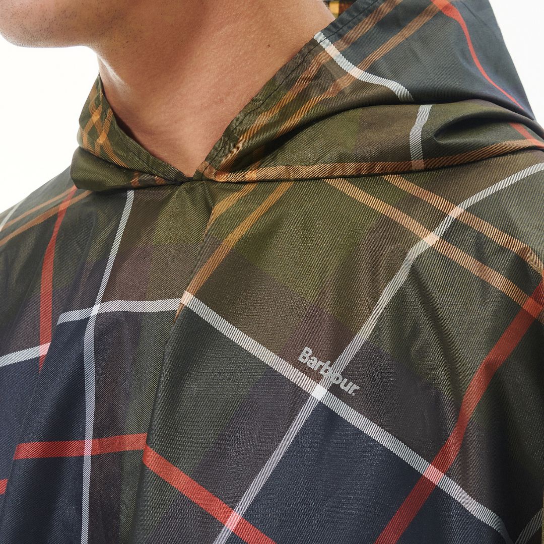 Barbour Tartan Showerproof Poncho in Classic Tartan