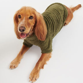 Barbour Teddy Fleece Dog Jumper in Olive