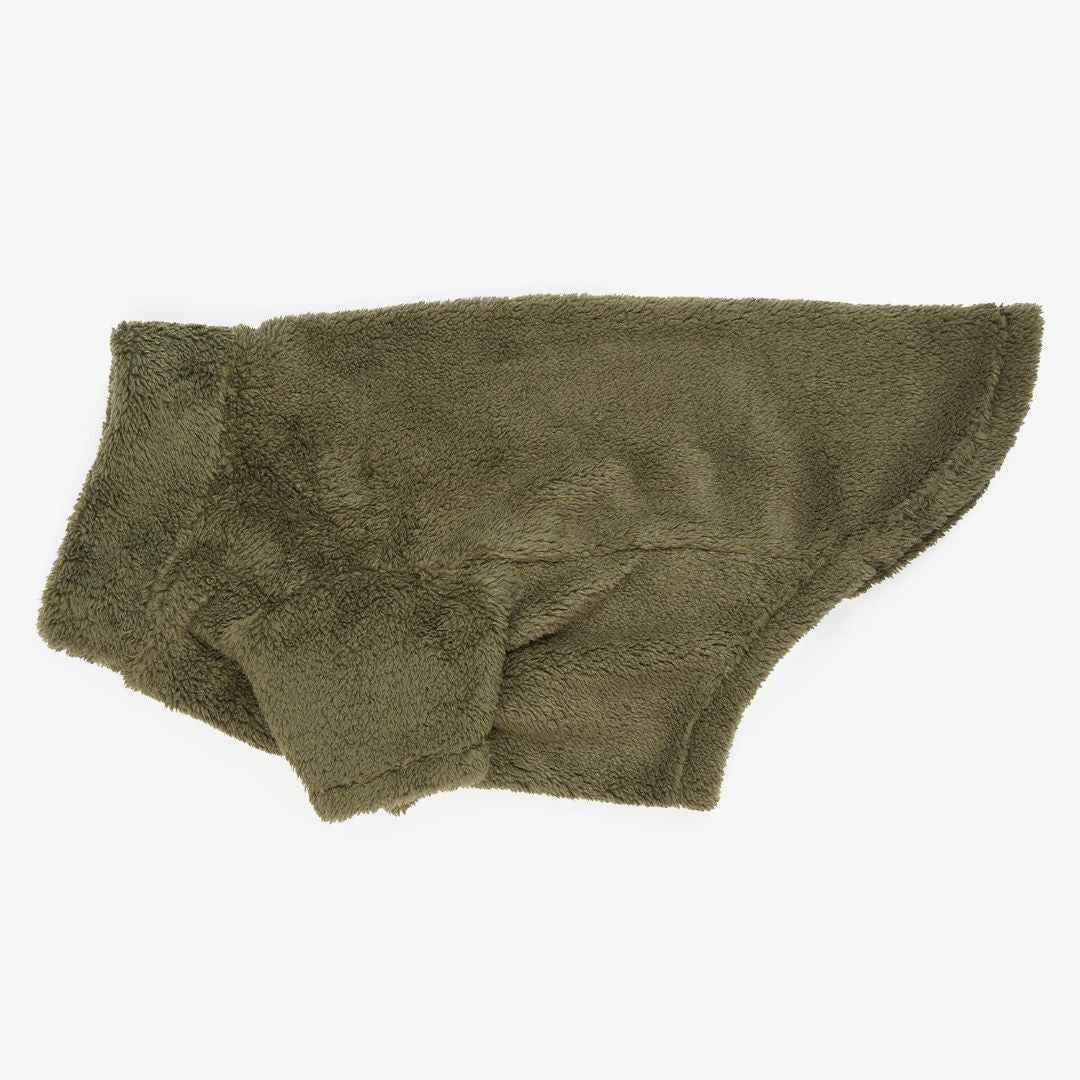 Barbour Teddy Fleece Dog Jumper in Olive