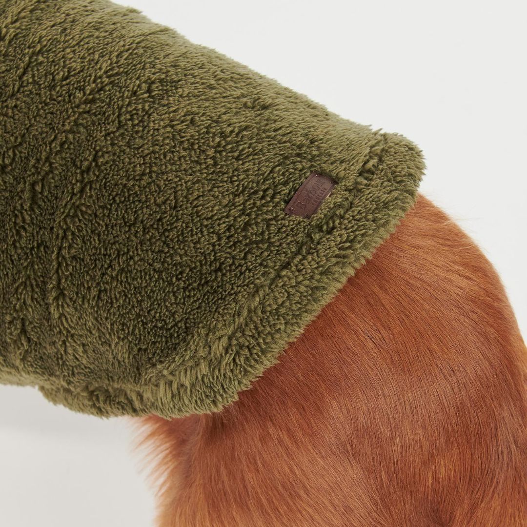 Barbour Teddy Fleece Dog Jumper in Olive