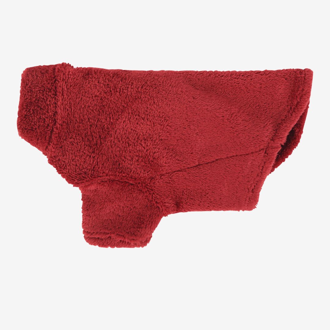 Barbour Teddy Fleece Dog Jumper in Red