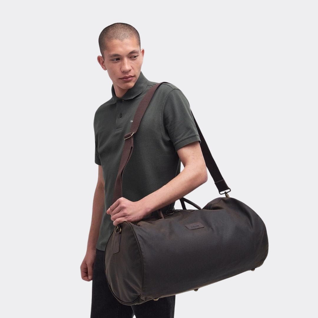 Barbour Wax Holdall Travel Bag in Olive