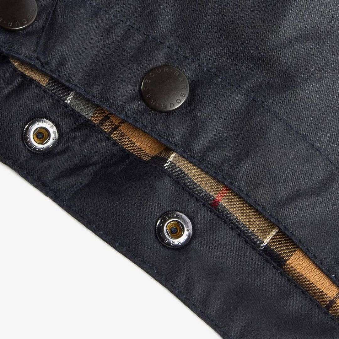 Barbour Waxed Cotton Hood in Classic Navy
