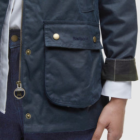 Barbour Women's Acorn Waxed Jacket in Navy
