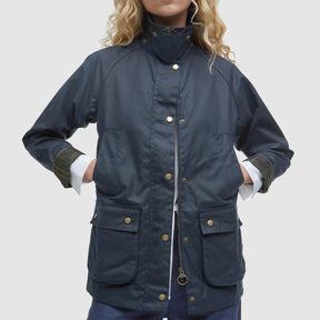 Barbour Women's Acorn Waxed Jacket in Navy