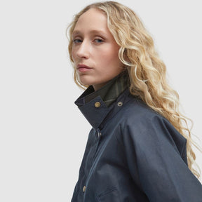 Barbour Women's Acorn Waxed Jacket in Navy