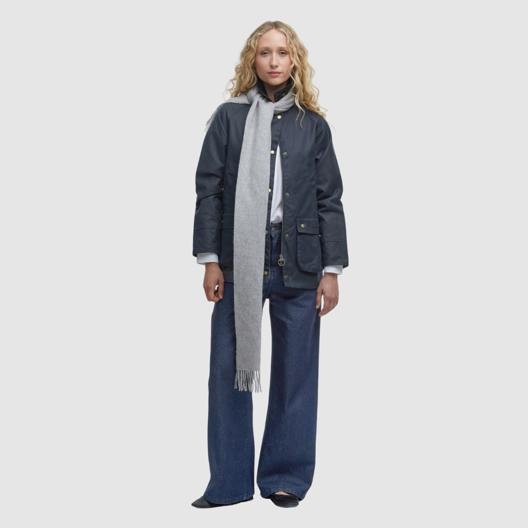 Barbour Women's Acorn Waxed Jacket in Navy