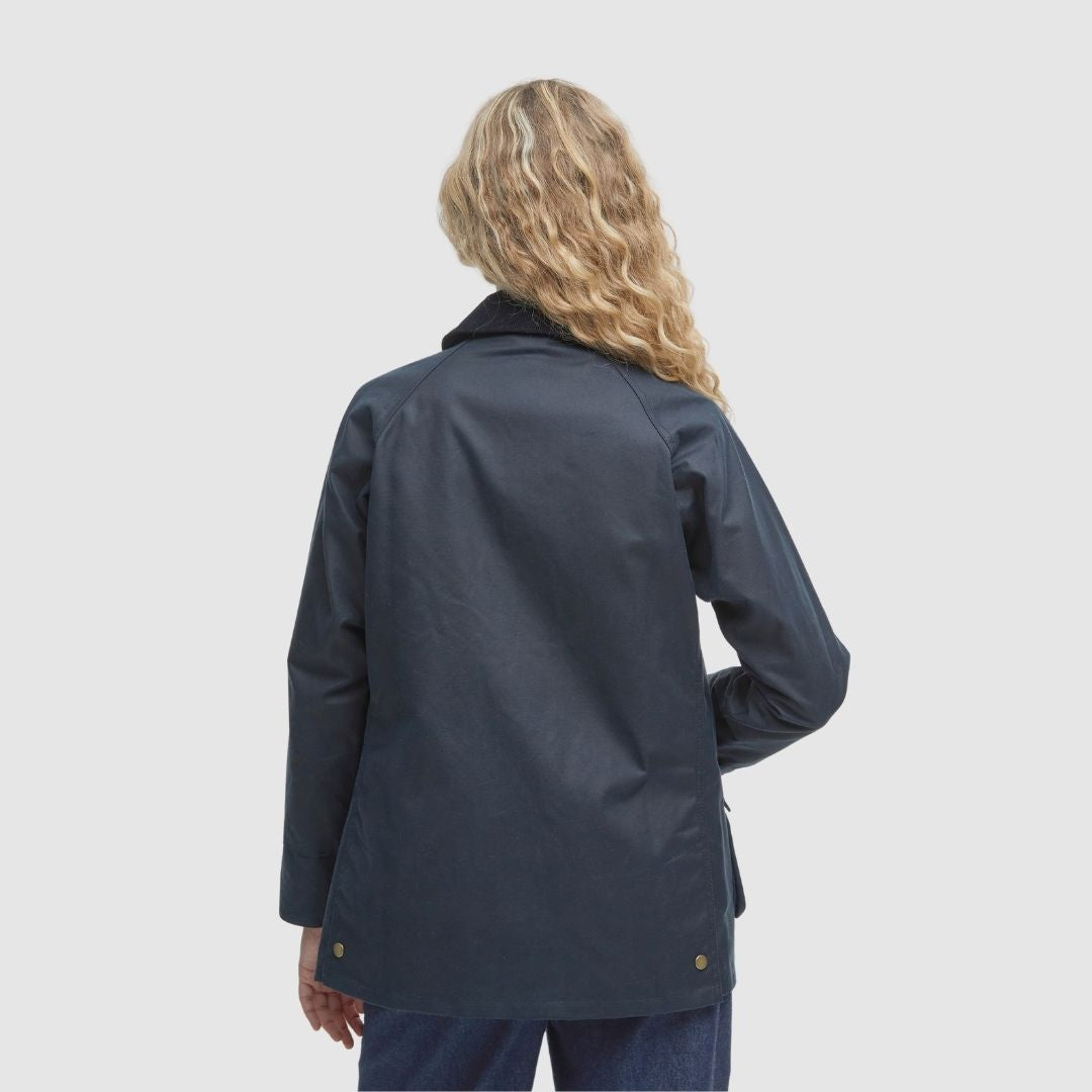 Barbour Women's Acorn Waxed Jacket in Navy