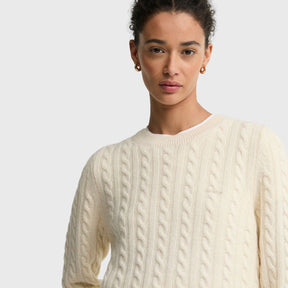 Barbour Women's Ashdown Knit Jumper in Ecru