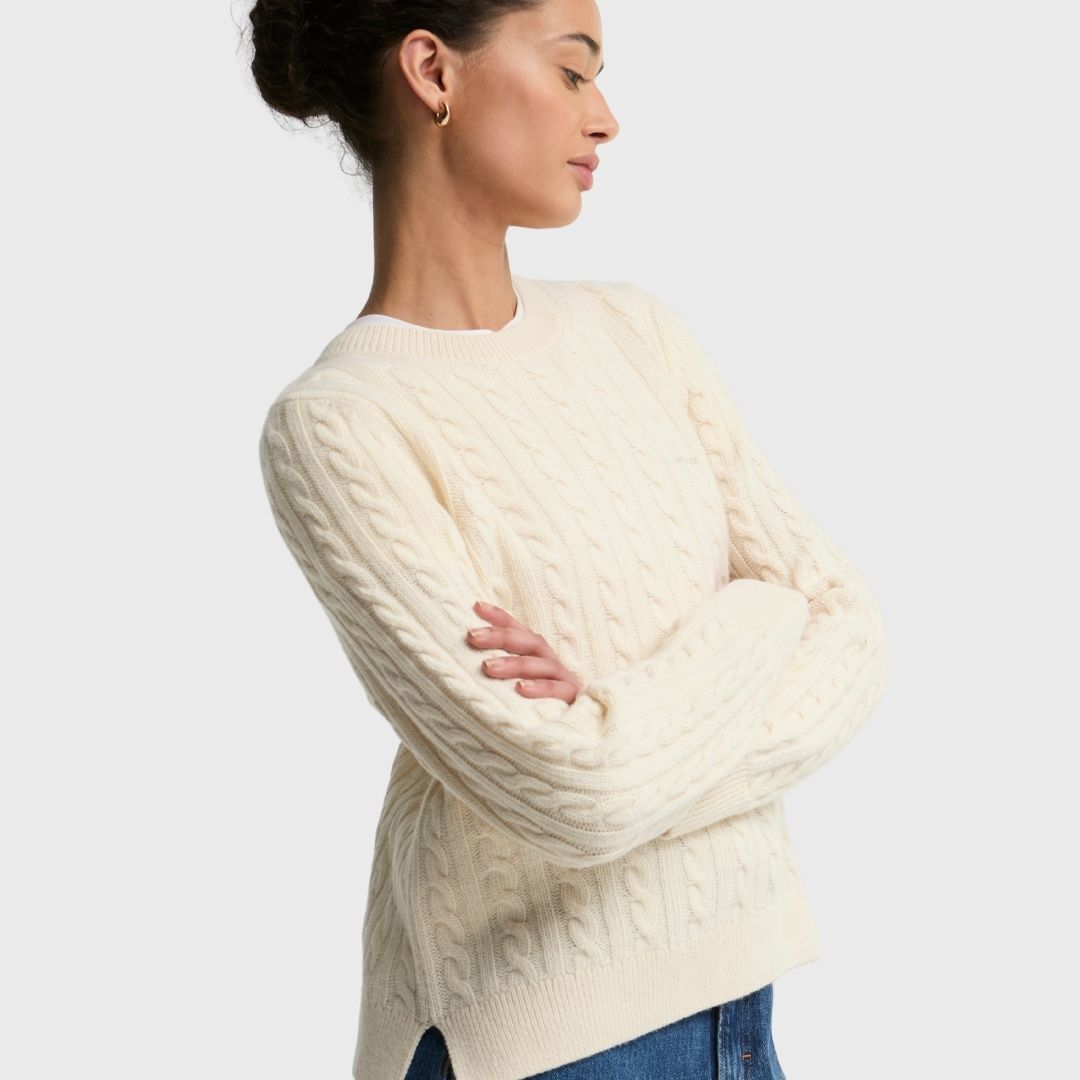 Barbour Women's Ashdown Knit Jumper in Ecru