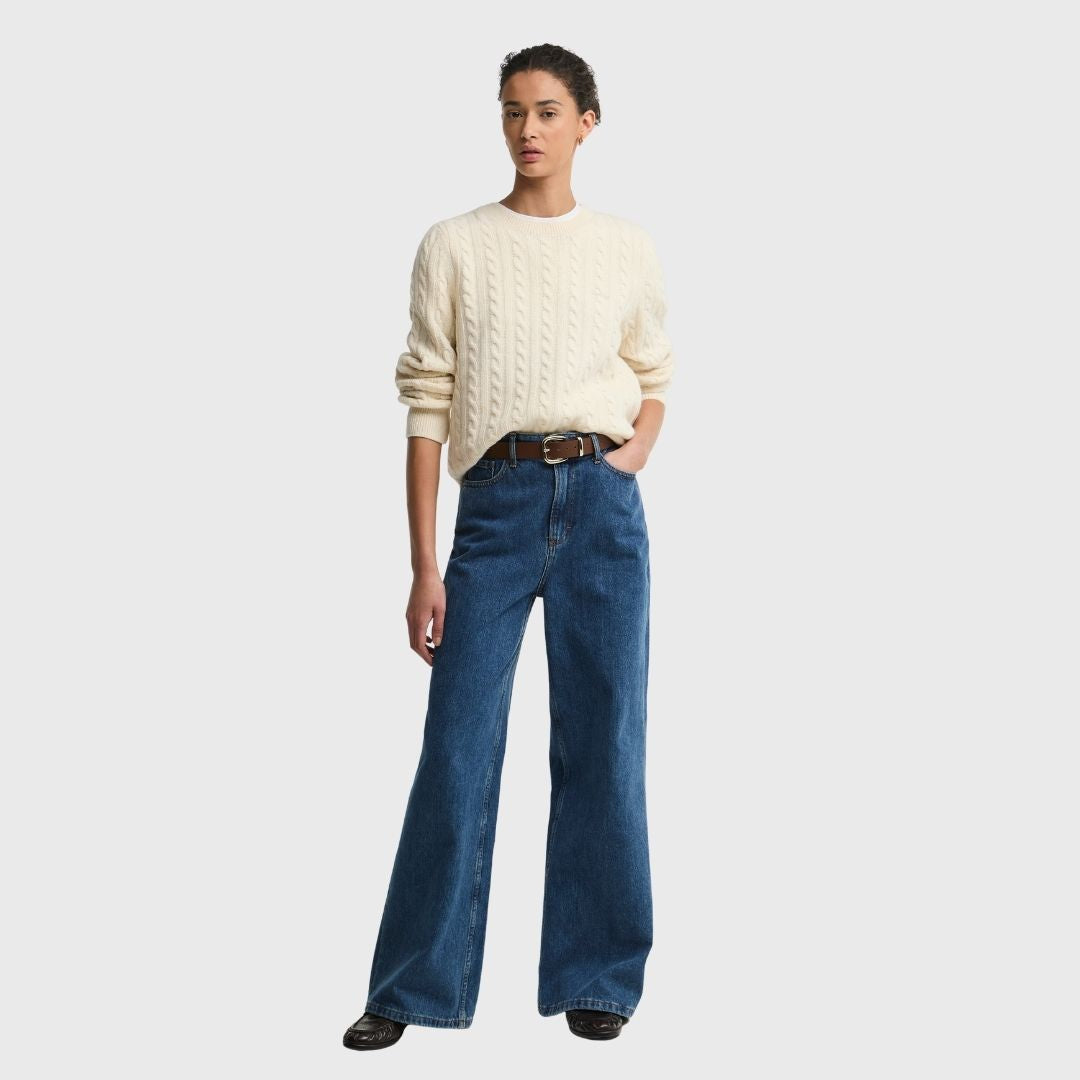 Barbour Women's Ashdown Knit Jumper in Ecru