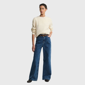 Barbour Women's Ashdown Knit Jumper in Ecru