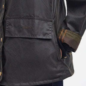 Barbour Women's Avon Waxed Jacket in Olive/Classic