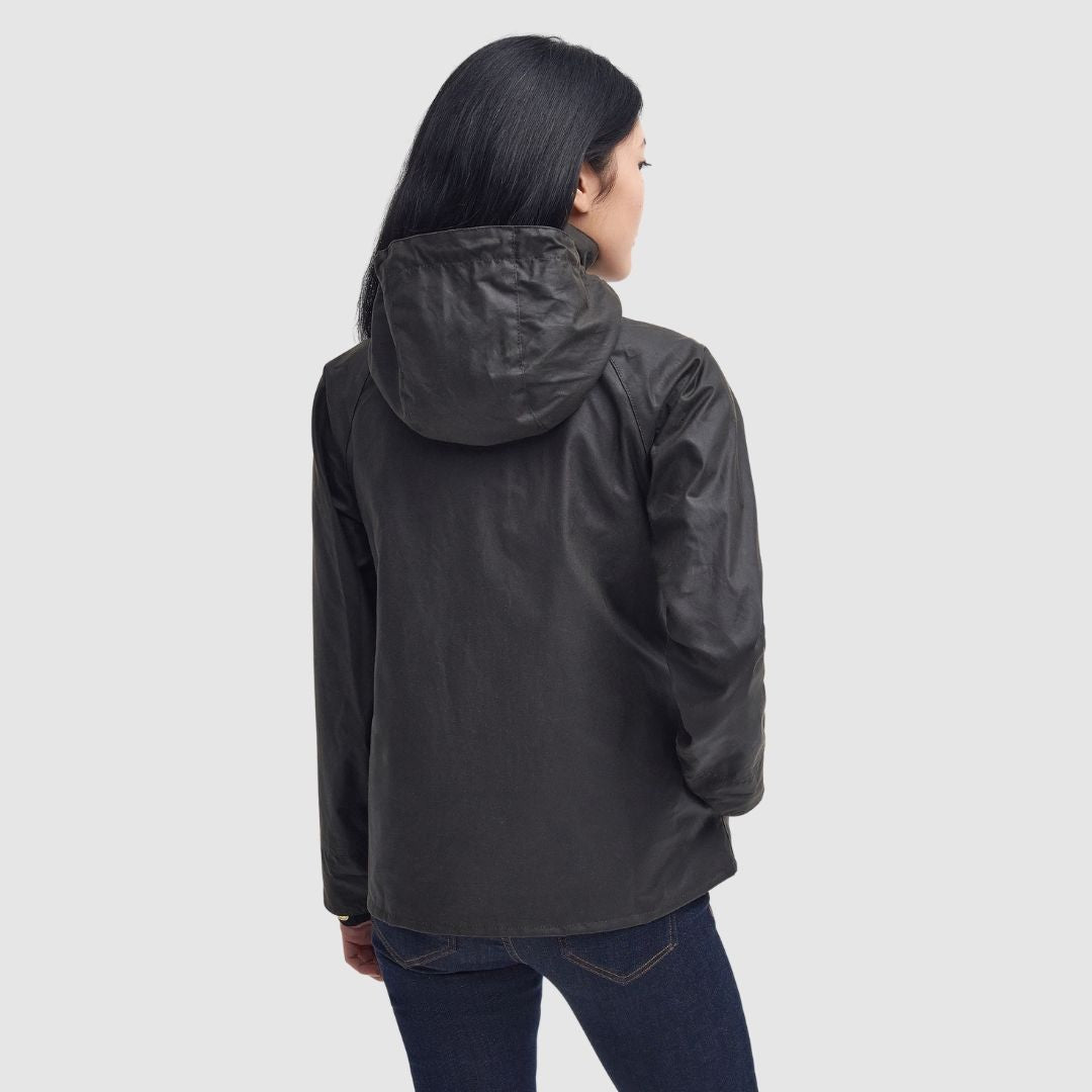 Barbour Women's Avon Waxed Jacket in Olive/Classic