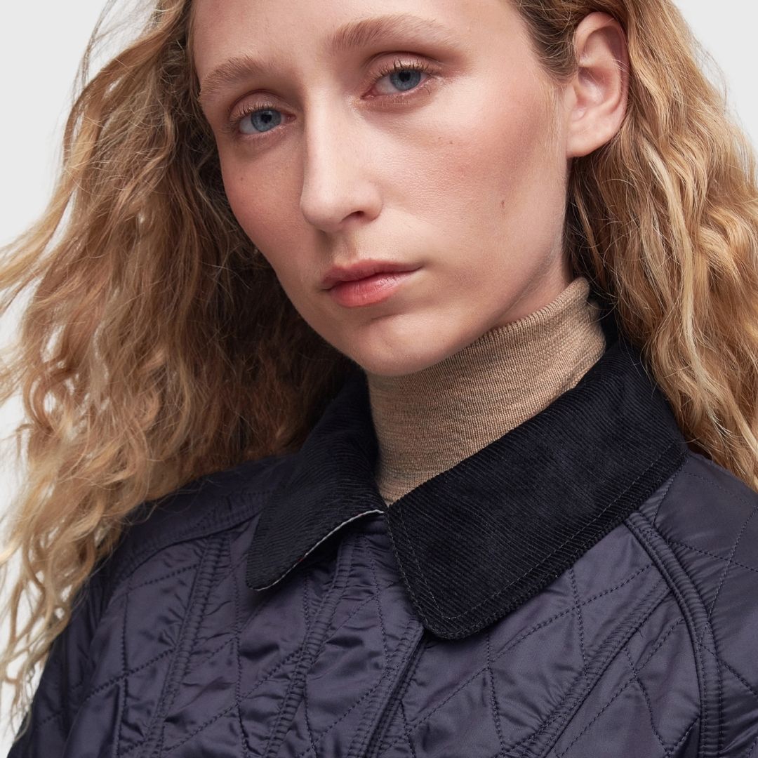 Barbour Women's Beadnell Polarquilt Jacket in Navy