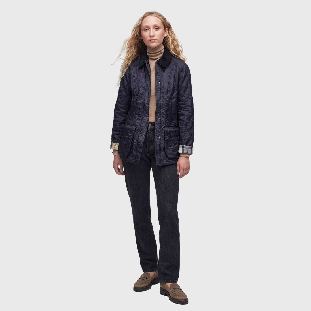 Barbour Women's Beadnell Polarquilt Jacket in Navy