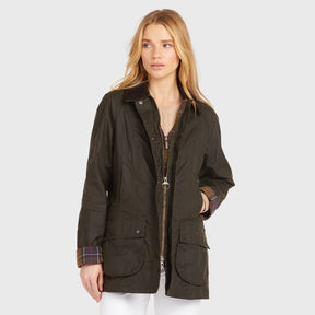 Barbour Women's Beadnell Waxed Jacket in Olive