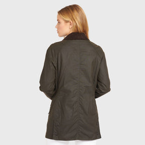 Barbour Women's Beadnell Waxed Jacket in Olive