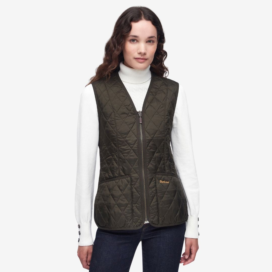Barbour Women's Betty Interactive Liner in Dark Olive
