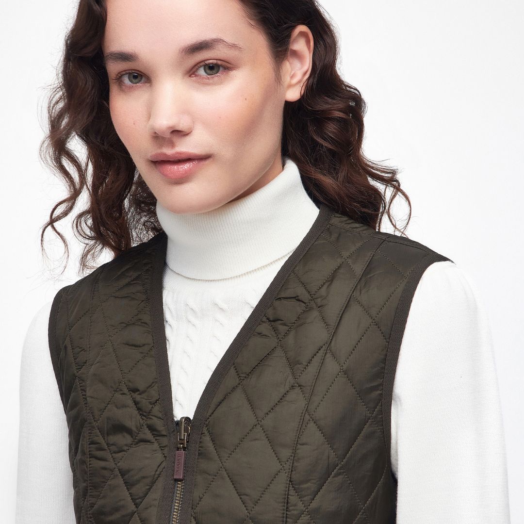 Barbour Women s Betty Interactive Liner in Dark Olive