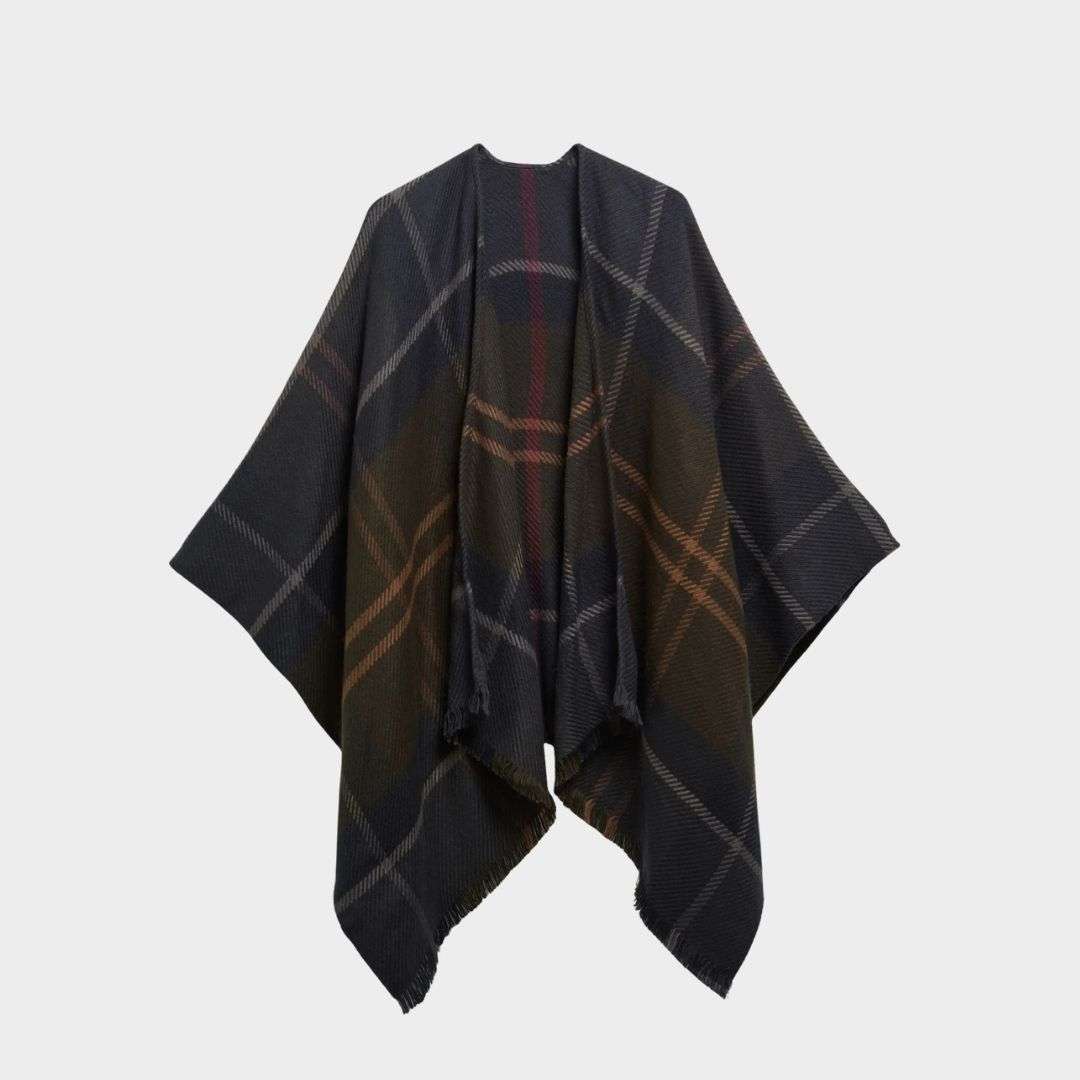 Barbour Women's Blair Tartan Serape in Shadow Tartan