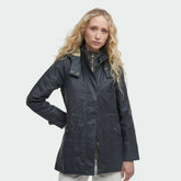 Barbour Women's Cannich Waxed Jacket in Sage Ancient Tartan
