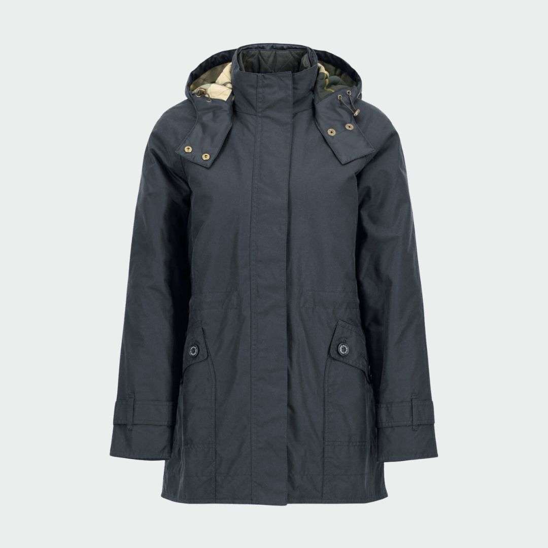 Barbour Women's Cannich Waxed Jacket in Sage Ancient Tartan