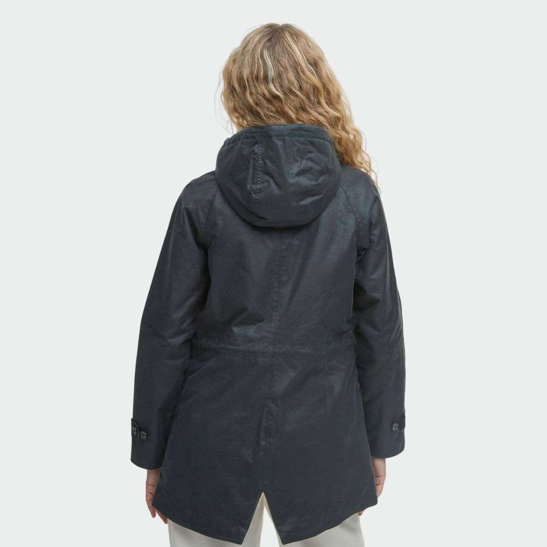 Barbour Women's Cannich Waxed Jacket in Sage Ancient Tartan