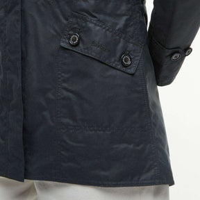 Barbour Women's Cannich Waxed Jacket in Sage Ancient Tartan
