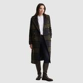 Barbour Women's Cottesmore Wool Coat in Shadow Tartan