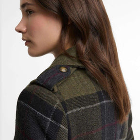 Barbour Women's Cottesmore Wool Coat in Shadow Tartan