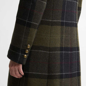 Barbour Women's Cottesmore Wool Coat in Shadow Tartan