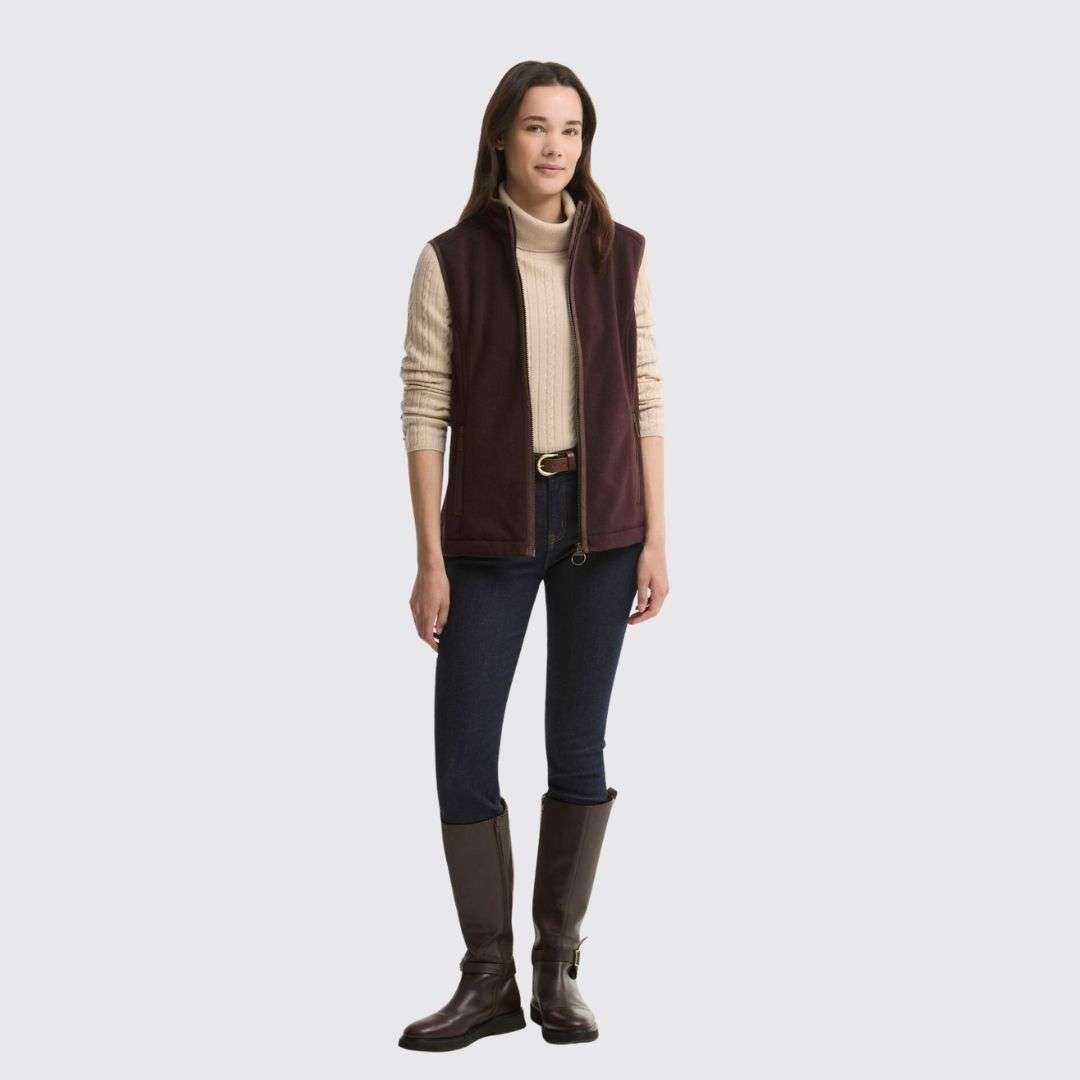 Barbour Women's Country Colton Fleece Gilet in Fig