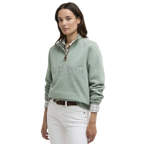 Barbour Women's Cynthia Half Zip Jumper in Blue Sage