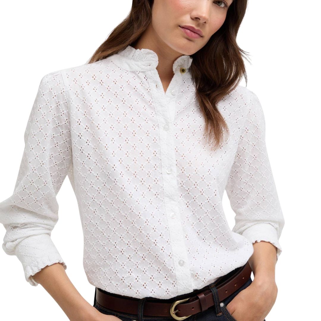 Barbour Women's Cynthia Long-Sleeved Shirt in White