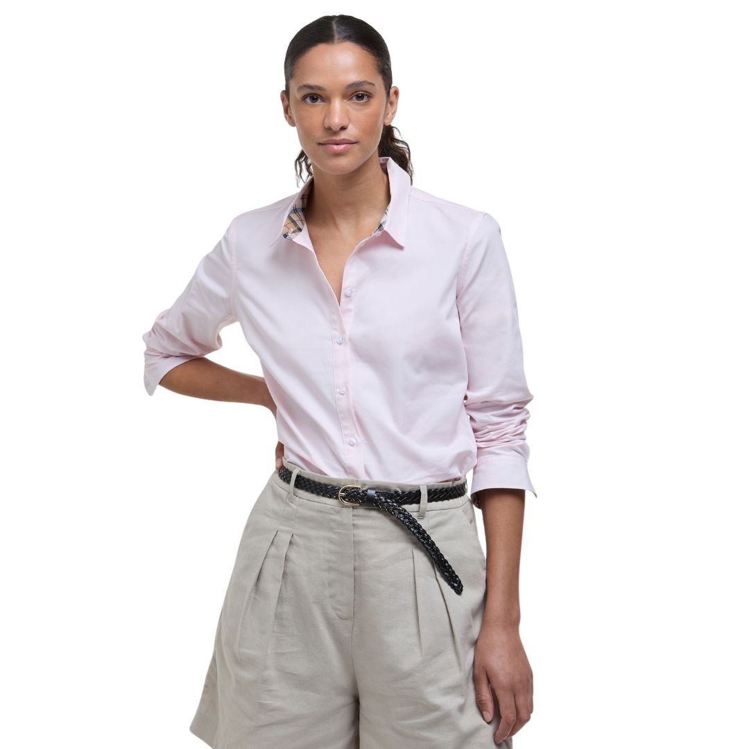 Barbour Women's Derwent Shirt in Pink Hessian Tartan