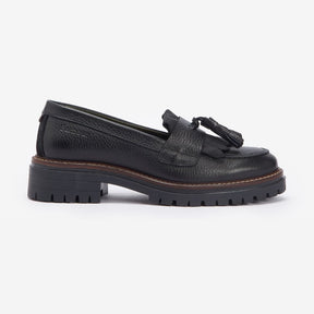 Barbour Women's Dolores Tassel Trim Loafers in Black