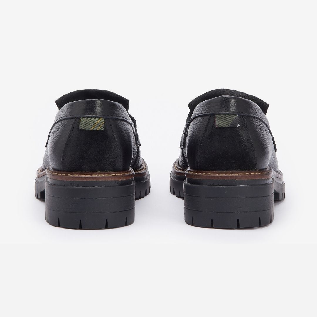 Barbour Women's Dolores Tassel Trim Loafers in Black