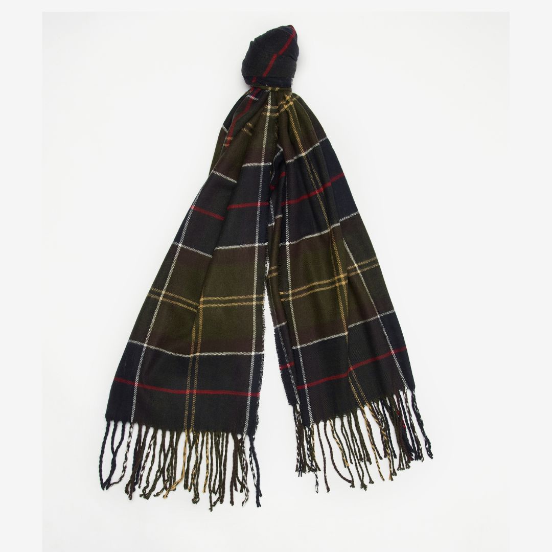Barbour Women's Dover Beanie & Hailes Scarf Gift Set in Classic Tartan
