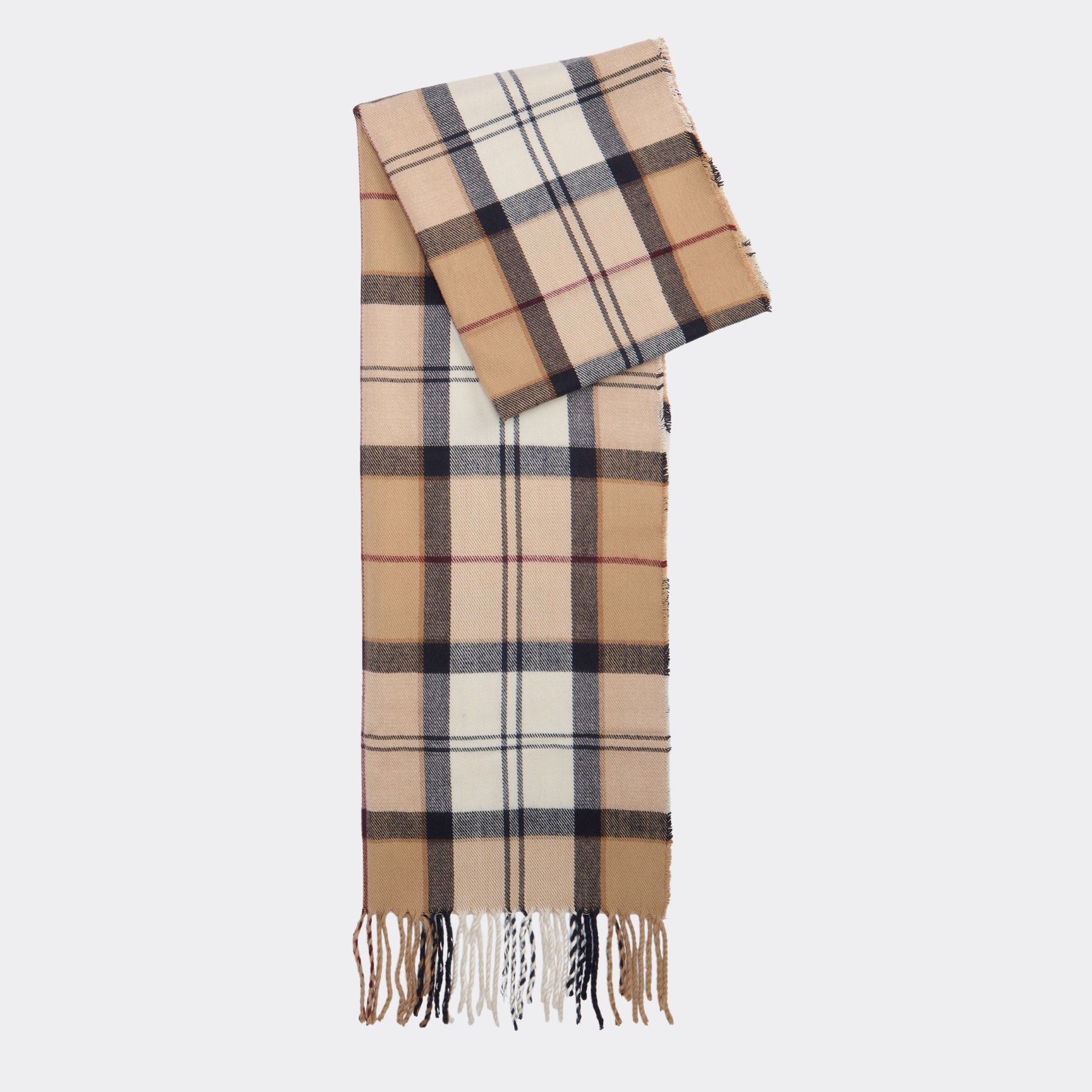 Barbour Women's Dover Beanie & Hailes Scarf Gift Set in Hessian Tartan
