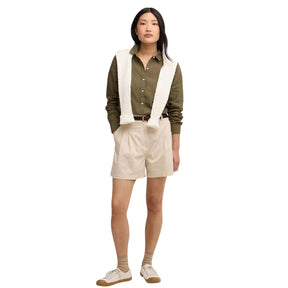 Barbour Women's Fern Pleated Shorts in Jasmine