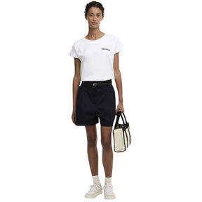 Barbour Women's Fern Pleated Shorts in Navy