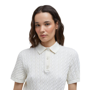 Barbour Women's Hartland Knit Polo Shirt in Cloud